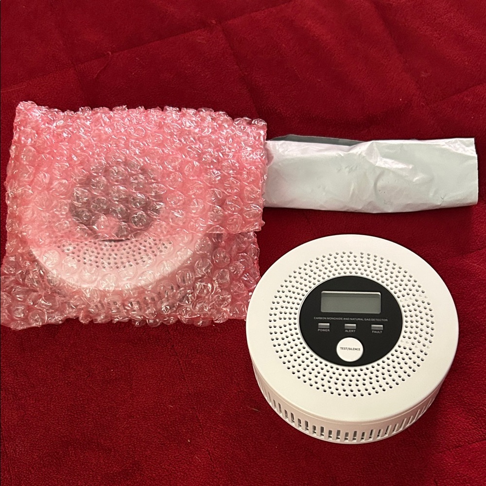 2 White Digital Carbon Monoxide and Gas  Detectors